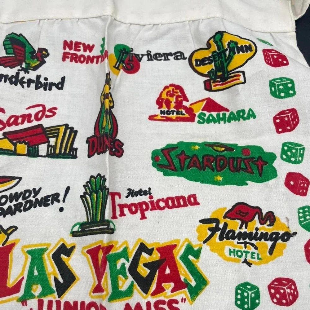 Rare Retro 1960's Junior Miss‎ Apron From Las Vegas(mcp27)